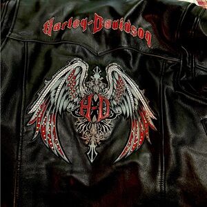 Women’s Harley Davidson leather.